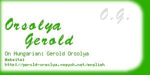 orsolya gerold business card